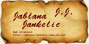Jablana Jankelić vizit kartica